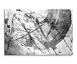 Sinus Art Abstrakt 706-120x80cm SCHWARZ-Weiss Bilder - Wandbild Kunstdruck in XXL Format - Fertig Aufgespannt – TOP - Leinwand - Wand Bild - Kunst Bild - Wandbild abstrakt XXL