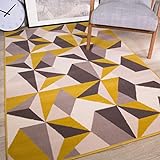 The Rug House Ocker senf gelb grau beige geometrische Kaleidoskop Traditionelle Wohnzimmer Teppich