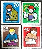 FGNDGEQN Briefmarken Deutschland Stempel 1974 Internationale Jugendarbeitsgebäude Lernen Lesen Mikroskop 4