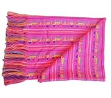 Autentic Mexikanischer Rebozo-Schaltuch, hergestellt auf Webstühlen von Craftsmen's Hand -  Schwarz -  Mittel