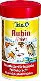 Tetra Rubin Flakes - Fischfutter in Flockenform mit natürlichen Farbverstärkern, unterstützt eine intensive Farbenpracht der Fische, 100 ml D