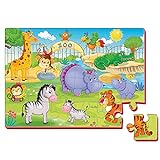 Creanino 24-teiliges Foam-Puzzle für Kinder I Puzzle ab 3 Jahre I Puzzel Spielzeug I Weiches Puzzle (Zoo)