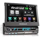 XOMAX XM-VA774 Autoradio mit Android 10, QuadCore, 2GB RAM, 32GB ROM, GPS Navigation I Support: WiFi WLAN, 3G 4G, DAB+, OBD2 I Bluetooth, 7 Zoll / 18 cm Touchscreen, USB, SD, AUX, 1 DIN