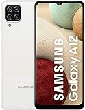 Samsung Galaxy A12 Android Smartphone ohne Vertrag, 4 Kameras, großer 5.000 mAh Akku, 6,5 Zoll HD+-Display, 64 GB/4 GB RAM, Handy in Weiß, Deutsche Version