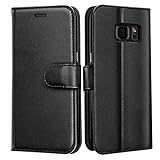 J Jecent Samsung Galaxy S7 Hülle Galaxy S7 Handyhülle PU Flip Leder Cover mit Cash Card Slots, Ständer Funktion und Magnetverschluss Wallet Case für Galaxy S7