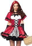 LEG AVENUE Rebellisches Rotkäppchen Damen-Kostüm Gothic Red Riding Hood, Größe:L