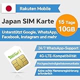 mewfi Japan SIM Karte Japan Daten nur Prepaid SIM Karte 15 Tage 10GB 3 in 1 SIM Karte für Unlocked iPhone Android Mobile 4G Operating Network Unlimited Speed 15 Tage 10GB Aktivierung erforderlich)