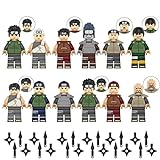 BRGAOQI 12-teilige Minifiguren mit Waffen Mini-Bausteinspielzeug Actionfiguren Spielzeug-Adventskalender-Sammlung Kompatibel mit der Legos Naruto-Serie