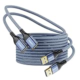 USB 3.0 Verlängerungskabel, (3 m), USB Typ A Stecker auf Buchse, 5 Gbit/s, Datensynchronisation, USB-Verlängerungskabel, kompatibel mit Drucker, Scanner, Tastatur, Oculus Rift, PS VR, Kamera, Blau