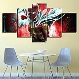 CXHFDC Print Canvas, 5-Teilig Anime Movies One Punch Man Leinwand Art Wand Gemälde für Home Wohnzimmer Büro Trendig eingerichtet Dekoration Geschenk-Rahmen：-60x32inch