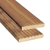 Gartenwelt Riegelsberger Premium Terrassendiele Bangkirai 25x145 mm Lärche 100 cm Kombiprofil Hartholz Dielen T