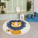 OZCOWBABY Kinder teppiche Waschbare Teppich Rund für Kinderzimmer Wohnzimmer Küche Fußmatte B1 160cm