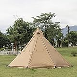 SXFYHXY Campingzelt 5-8 Personen Großes Pyramiden-Tipi Mit Herdloch Indisches Tipi-Zelt Mit Tragetasche Für Familien-Campingzelte
