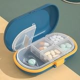 Tablettenteiler Tablettendose - Pille Cutter Organizer Medizin Lagerung Container Drug Tablet Pillen Box 4/6 Grids Kunststoff Pillboxes