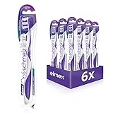 elmex Zahnbürste Opti-schmelz extra weich 6 Stück - sanft zum Zahnschmelz, Handzahnbürste mit extra weiche Borsten
