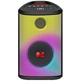 Monster Bluetooth-Lautsprecher Sparkle, tragbarer Party-Lautsprecher, Lichtspiele, Karaoke-Modus, Klinkeneingang, kraftvoller Bass, spritzwassergeschützt, regenfest, schw