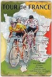 Blechschild 20x30cm gewölbt Tour de France Reklame Plakat Fahrrad Deko Geschenk Schild