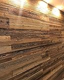 Vintage-Holz Altholz Wandverkleidung zum Kleben Verkleidung. Schnell anzubringende Wandpeneele. Tolle Holzdeko für die Wand. Echtholz Verblender