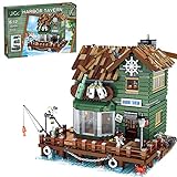 UrGe Hafenschänke Modular Haus Modell Kompatibel mit Lego 21310 Alter Angelladen - 3103 Teilen