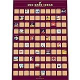 100 Dates Scratch Off Poster - Couple’s Bucket List - Valentinstag Ideen (42 x 59.4 cm)