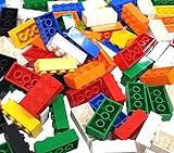 LEGO 100 x gemischte 2x4 Bricks. Zufällige Farben Rot, Gelb, Blau, Grün usw. Teil 3001