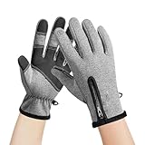 Motorradhandschuhe für Herren, Touchscreen-Winterhandschuhe, wasserdicht, warmes Fleecefutter, Fahrradhandschuhe für Männer und Frauen, M