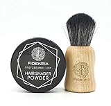 Fidentia Hair Shader Powder mit Applikator Brush | Concealer Haarpulver zur Haarverdichtung und Ansatzkaschierung (Dunkelbraun)