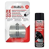Holts Auspuff Reparatur Set Bandage Gungum 1 Stück + Hitzelack Gungum Schwarz 400Ml