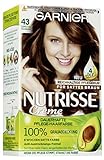 Garnier Nutrisse Creme Coloration Gold-Braun 43 / Färbung für Haare für permanente Haarfarbe (mit 3 nährenden Ölen) - 1 Stück