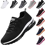 JACKSHIBO Laufschuhe Herren Damen Sportschuhe Sneaker Atmungsaktiv Turnschuhe Joggingschuhe Walkingschuhe (Schwarz Weiß, 40EU)