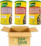 Damsouq® Knorr Mix Pack Brühe Pulver 3 Geschmäcker (Huhn, Rind, Lamm) (3X 1KG) (Halal)