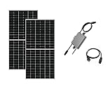 TZIPower | Balkonkraftwerk 600W/920Watt | 2x460W Solarmodule, Wechselrichter Sun 600 | genehmigungsfrei