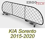 ERGOTECH Trennnetz Trenngitter kompatibel mit KIA Sorento (2015-2020), RDA65-S14, für Hunde und Gepäck