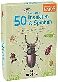 Moses 9723 Expedition Natur - 50 heimische Insekten und Spinnen| Bestimmungskarten im Set | Mit spannenden Quizfragen