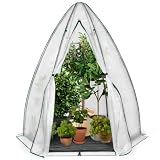 IDMarket – Kuppel-Überwinterungsgewächshaus 160 x 160 x 180 cm, Balkon und T