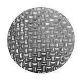 B&T Metall Aluminium Riffelblech Duett Schachtabdeckung Rund Durchmesser Ø 550 mm, 1.5 mm stark AlMg3 (5754) Alu Blech Kreis-Zuschnitt Scheibe gewalzt blank natur