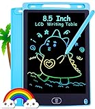 LCD Schreibtafel für Kinder,Zaubertafel 8,5 Zoll, Bunter Bildschirm, Löschbarem Handschrift Block, Pädagogisches Spielzeug ab 2 3 4 Jahre Mädchen Jungen Geschenk Blau