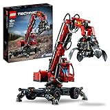 LEGO 42144 Technic Umschlagbagger Modellbausatz, Mechanisches Lernspielzeug, manuelle und pneumatische Funktionen, Baufahrzeug, Kran-Spielzeug für Kinder ab 10 Jahren