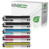Kineco 5 Toner kompatibel mit HP CF350A CF351A CF352A CF353A Color Laserjet Pro MFP M176n, M177fw, M170 Series - Schwarz je 1.300 Seiten, Color je 1.000 Seiten