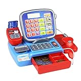 Sanfiyya Registrierkasse mit Scanner-wiegender Skala Elektronischen Kid Echt Rechner Multi-Funktions-Spielzeug-Spielzeug für Kinder