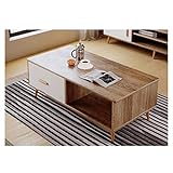 EviKoo Quadratischer Couchtisch mit Schubladen for Wohnzimmer, Holz-Endtisch, Sofa-Beistelltisch for Empfangsraum/Büro Einfach zu montieren Kaffeetische (Color : B 100 * 50 * 40)