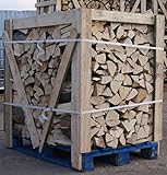 H-O Brennholz 100% Buche für Kaminofen, Ofen, Lagerfeuer, Feuerschalen, Opferschalen buchenholz kaminholz feuerholz Holz (1 Palette 25 cm Holzscheide)