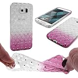 Urcover® Schutzhülle kompatibel mit Samsung Galaxy S6 Edge Plus | Diamond 3D Gradient Softcase | TPU Rosa | Trendy Zubehör Tasche Case Handy-Cover Schale