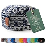 #DoYourYoga rundes Yogabolster - waschbarer Bezug, Bio-Buchweizenschalen (KBA) Füllung, 30 x 15 cm, Yoga Kissen für Yin Yoga & Meditation - Style (1)