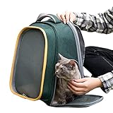 Yajimsa Großer Raumtransporter für Katzen,Faltbare Transportbox für Katzen - Atmungsaktiver und Faltbarer Haustier-Tragerucksack für Hündchen und Katzen