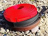 Doppel-Schleppleine FERNWEH aus BioThane®/POP - Band. Braun 10 m - 5 m pro Hund/Seite POP-Band - 16 mm