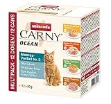Carny Ocean Katzen Nassfutter Meeresvielfalt Nr. 2 (12 x 80 g), Katzenfutter nass von animonda für ausgewachsene Katzen, mit zartem Fischfilet, ohne Getreide und Zuck