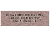 Interluxe METALLSCHILD Blechschild DER Sinn des Lebens Albert Einstein Zitat Geschenk Spruch Motivation Dek