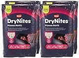Huggies DryNites hochabsorbierende Nachtwindeln bei Bettnässen, für Mädchen 4-7 Jahre, 4 x 16 Windel-Pants (64 Stück), Monatspack