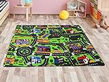 Primaflor - Ideen in Textil Kinderteppich Spielteppich Stadt Straßenteppich - 200 x 300 cm Spielmatte, Verkehrsteppich, Teppich mit Straßen